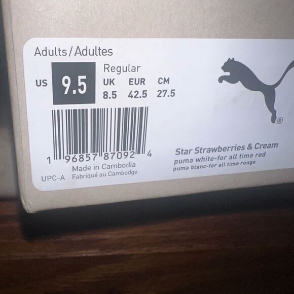 NIB PUMA Star Strawberries & Cream Men’s Sz 9.5 main image 6
